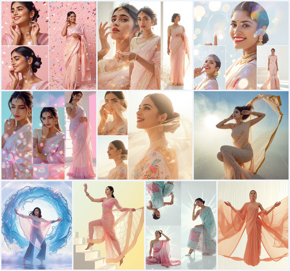 10+ Bold Color Saree AI Prompts to Create Eye Catching Ethnic Photos with Vibrant Styling