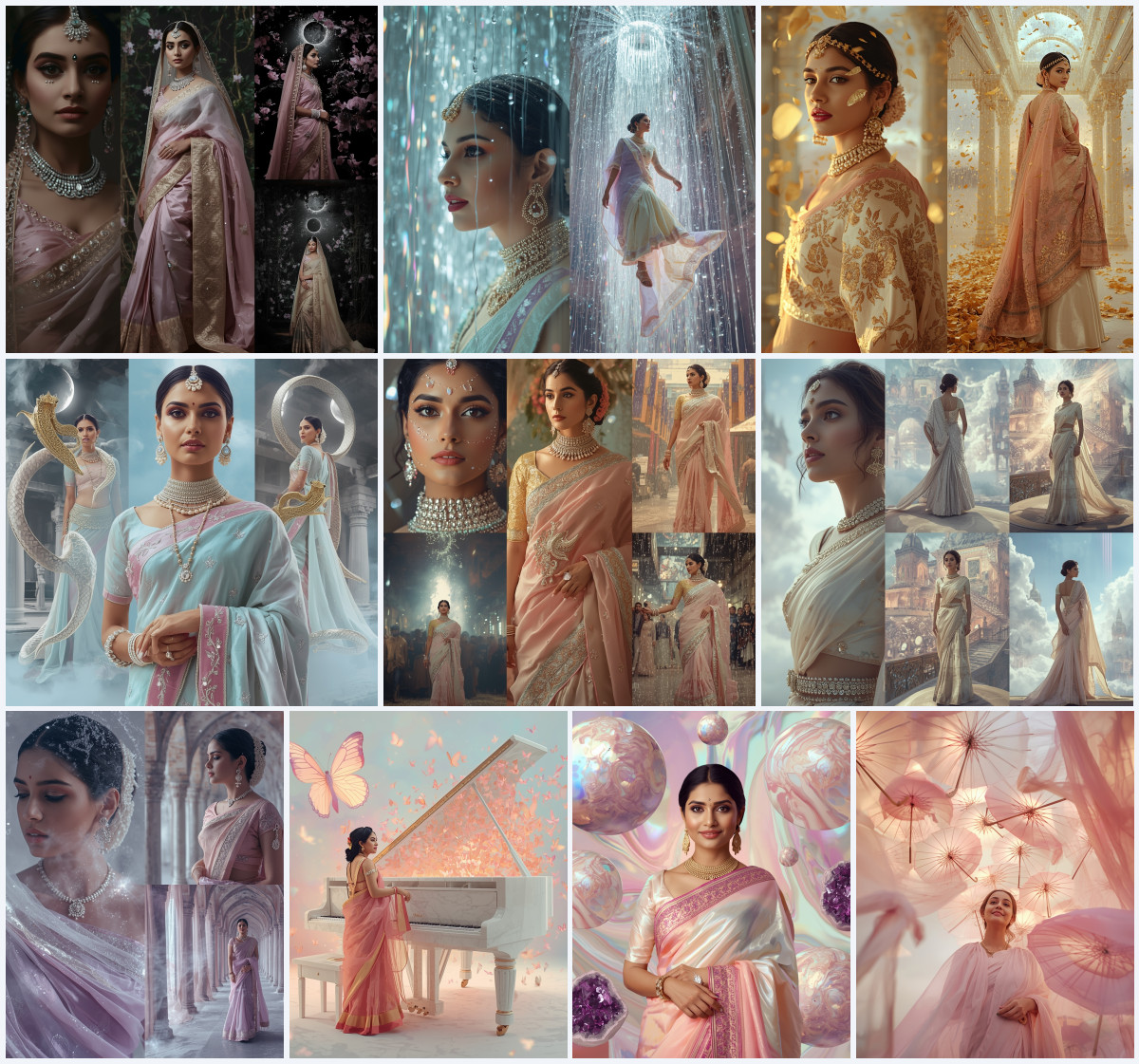 10+ Cowl-Draped Silk Heritage Modern Saree AI Prompts for Artistic Glamour via Gemini, Grok, and ChatGPT