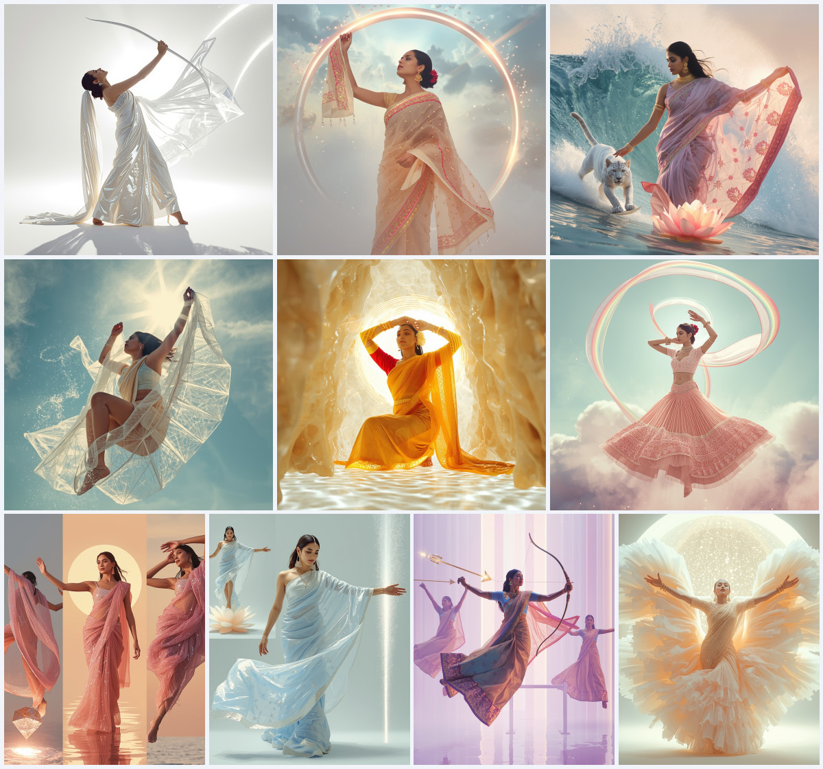 10+ Day-Light Saree AI Prompts for Profile Pictures to Create Professional DPs with Bright Natural Lighting