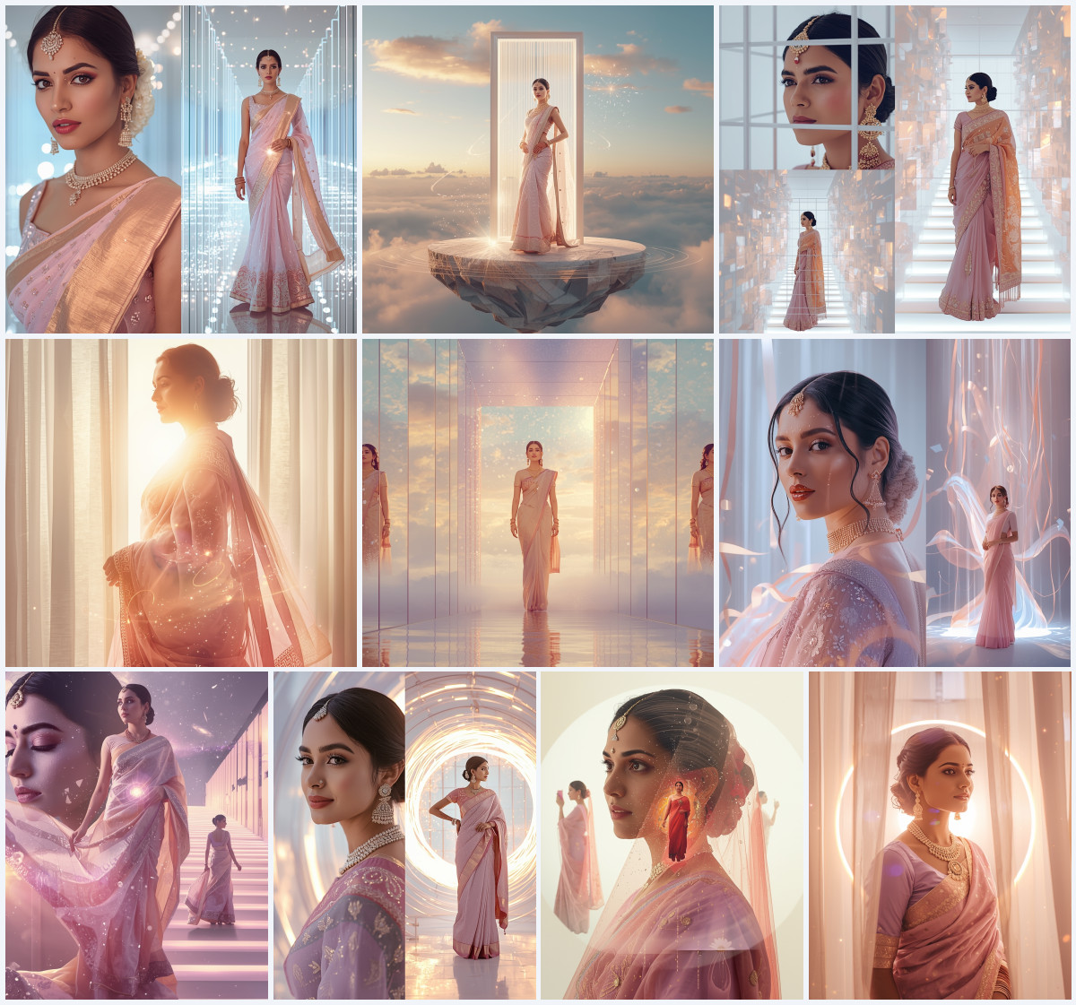 10+ Lavender Crepe Saree AI Prompts to Create Flawless Pastel Parisian Cafe Editorials