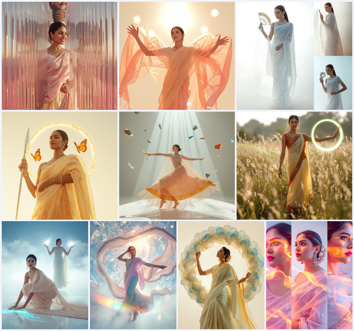 10+ Portrait Saree AI Prompts to Create Beautiful Close-Up Photos with Sharp Detail