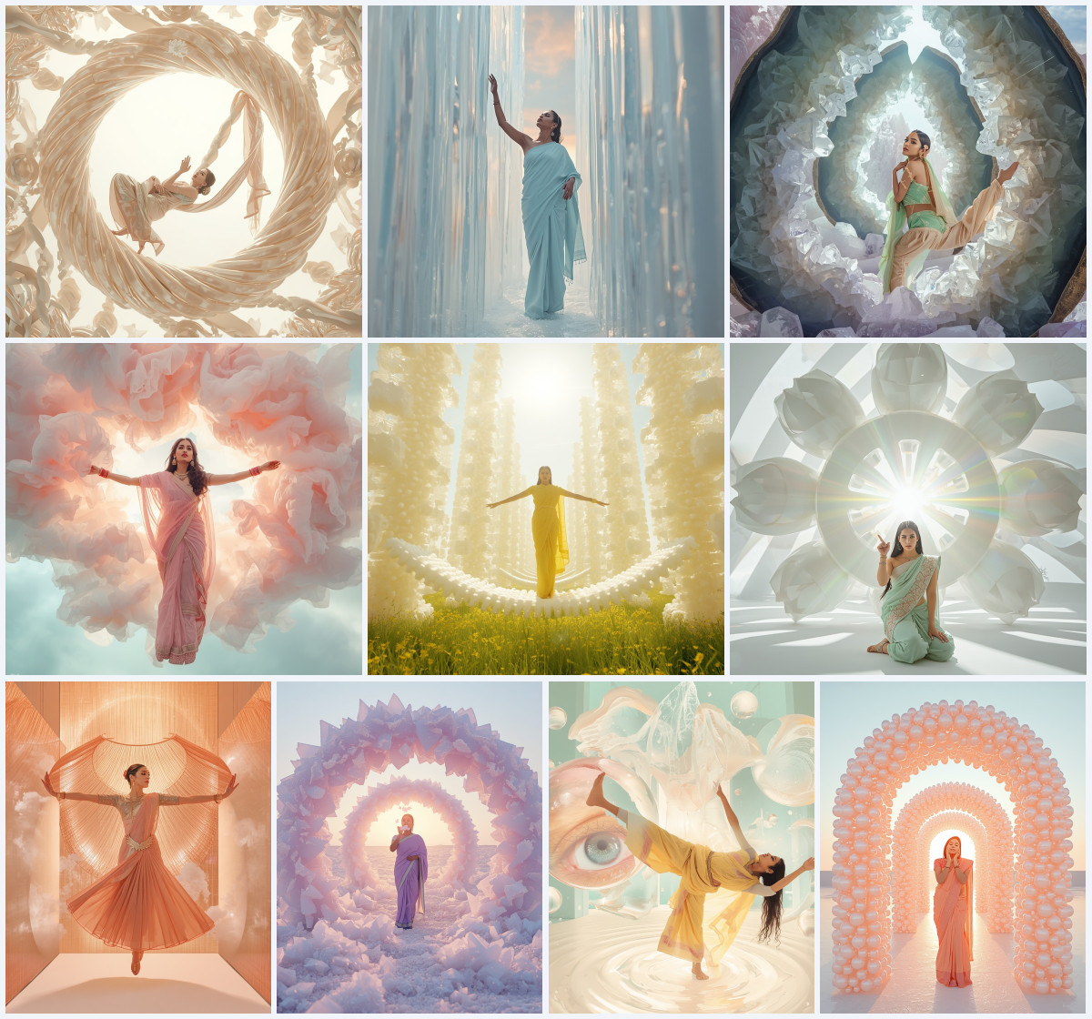 10+ Saree Aesthetic AI Prompts to Create Soft Glow Instagram Photos with Clean Modern Style