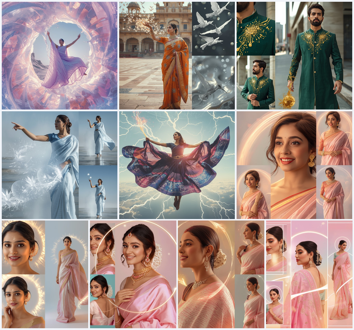 A Guide to 10+ Zardosi Border Linen Saree Prompts for Artistic Glamour