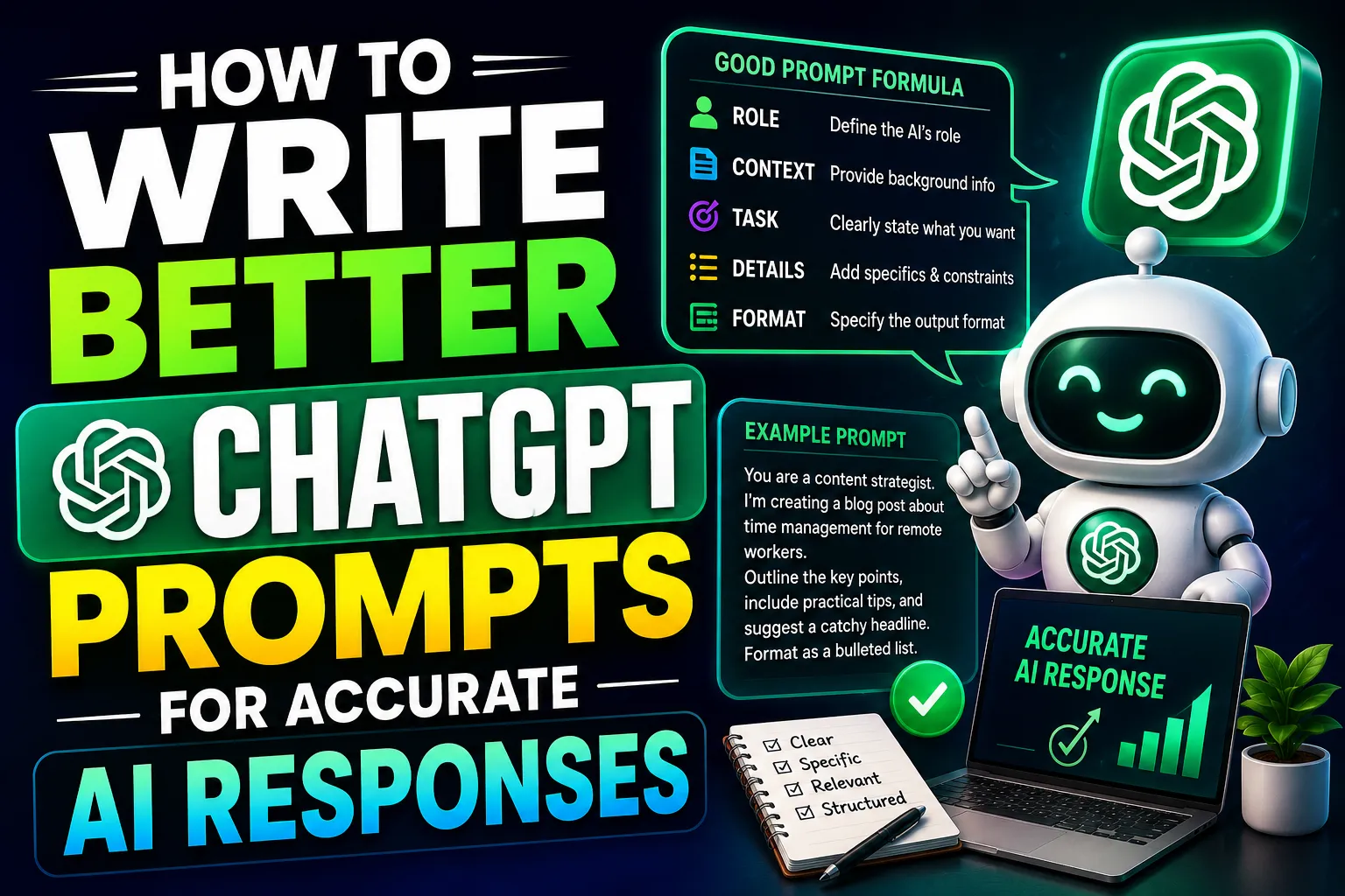 How to Write Better ChatGPT Prompts for Accurate AI Responses - Main Thumbnail