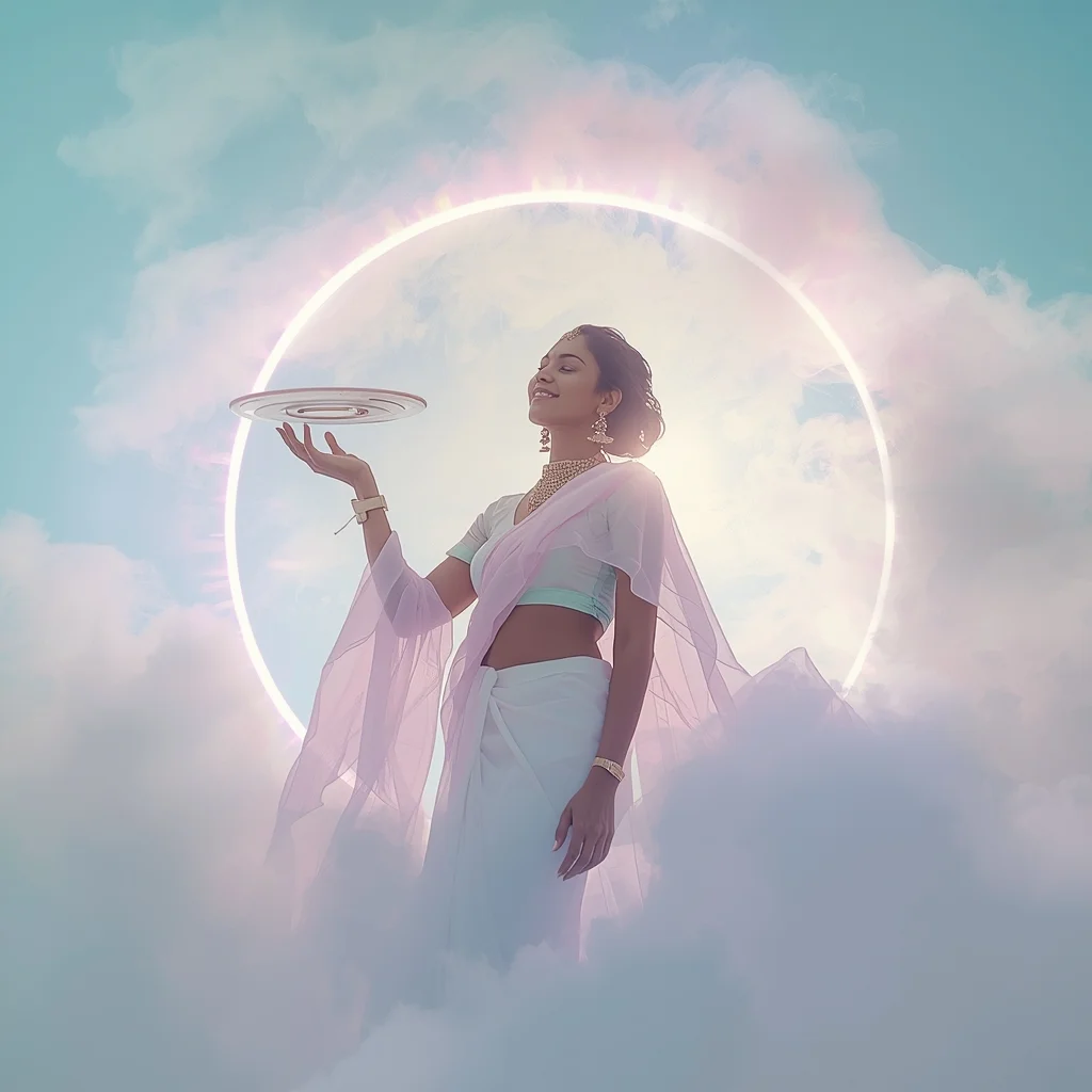 Fancy Festival Saree Zero-Gravity Frost Organza | New Ai Prompt Girl Aesthetic AI Prompt