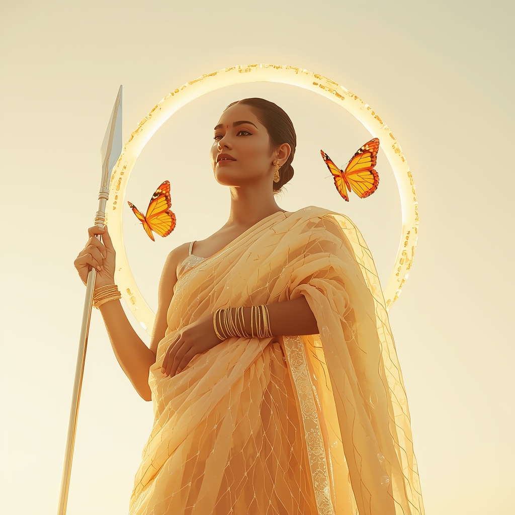 Festive Fancy Saree Carbon-Nanotube Structural Net | Aesthetic Saree Ai Prompt AI Prompt