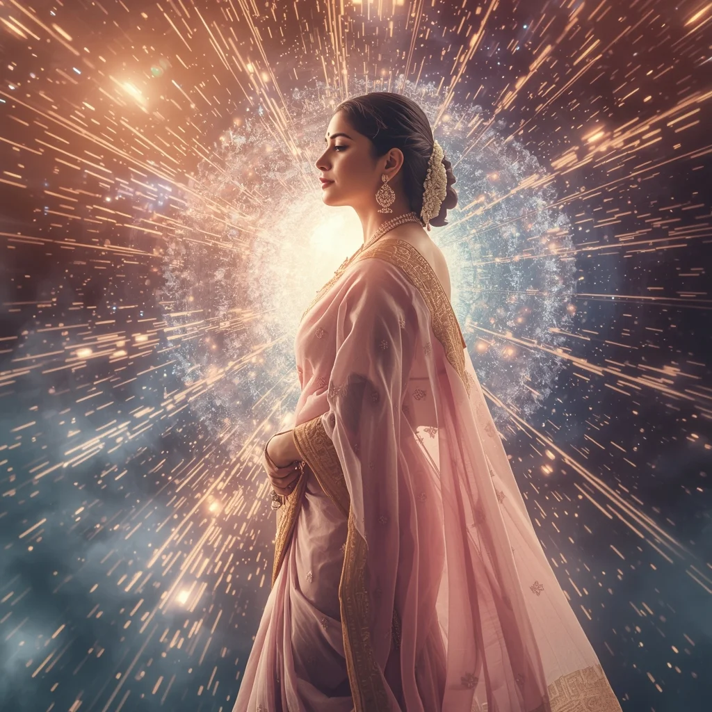 Festive Pastel Saree Final Cosmic Harmony Collage | Ultimate Balance Luxury Prompt | Cinematic Saree Ai Prompt AI Prompt