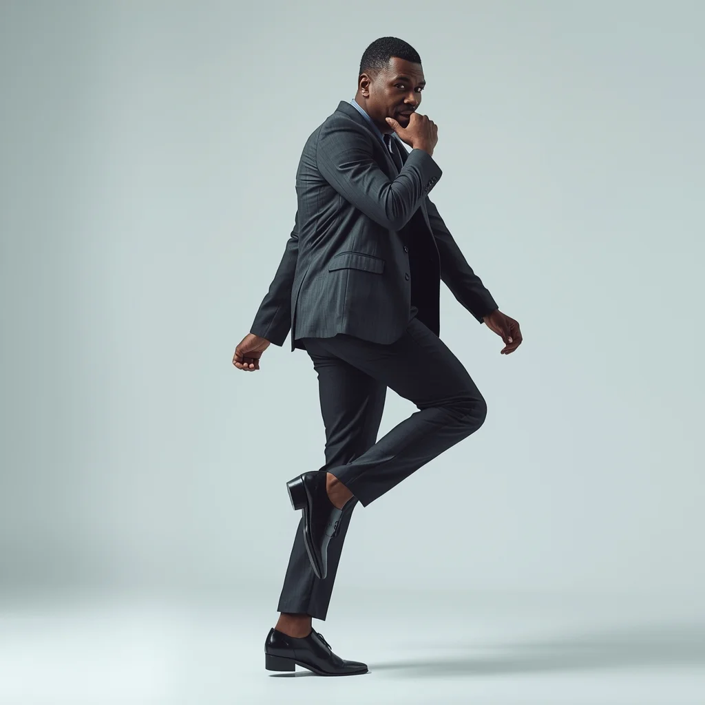 Full Body Heel Tap Slow Turn Pose with Suspended Decision | Influencer Ai Prompt AI Prompt