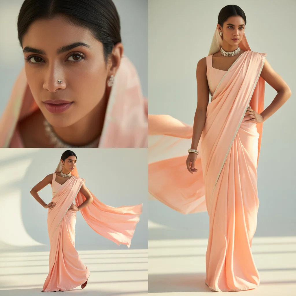 Luxury Pastel Saree Modern Glow 2026 | Prompt For Gemini Saree AI Prompt