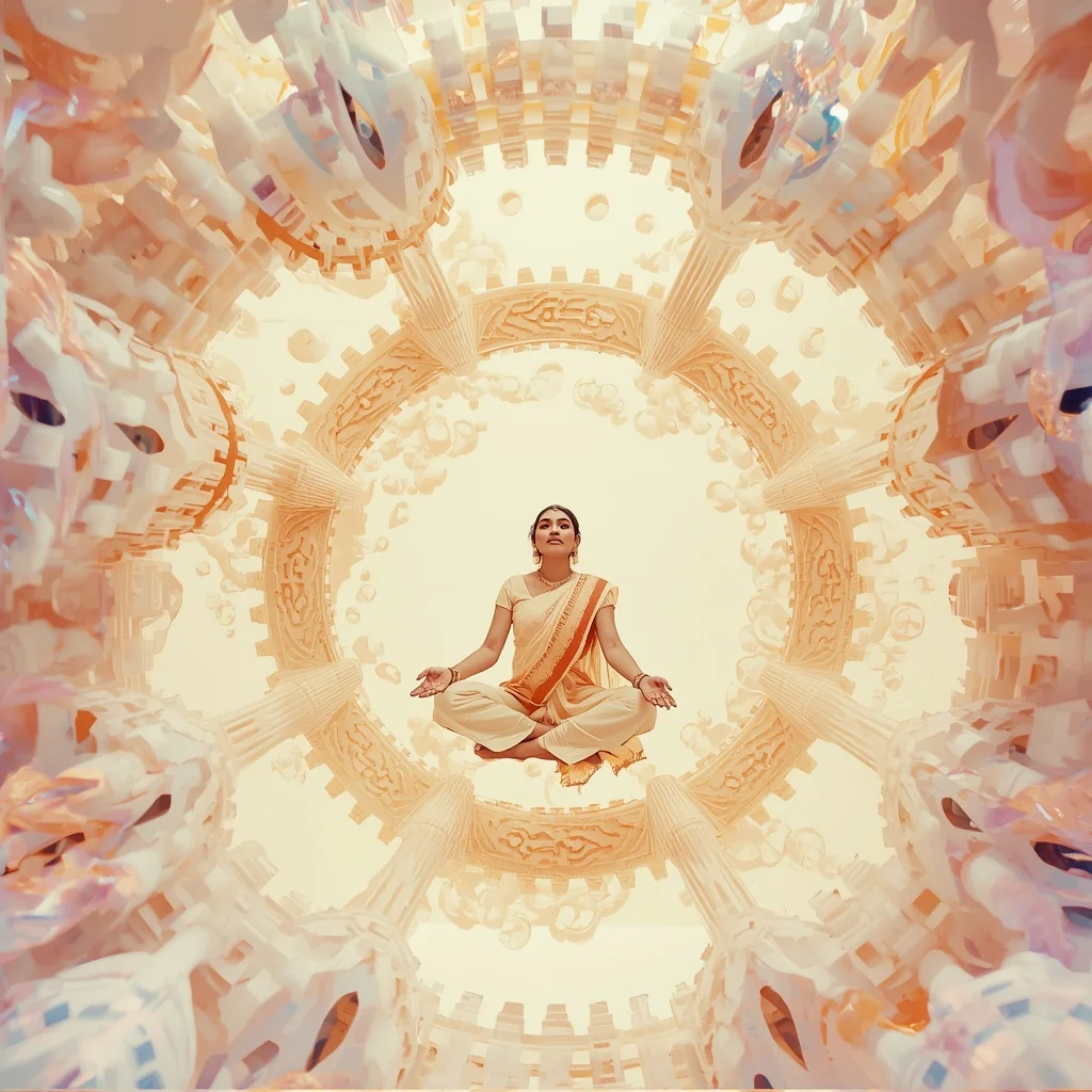 Melted Opal and Spun-Glass Clockwork | Beautiful Saree Girl Ai Prompt Cinematic AI Prompt