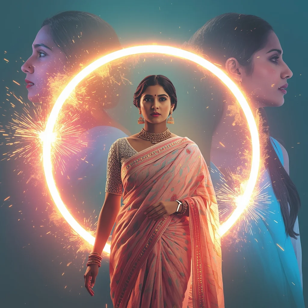 Pastel Saree Hyper Energy Ring Collision Shockwave Cinematic Viral Prompt | Saree Prompt Generator AI Prompt