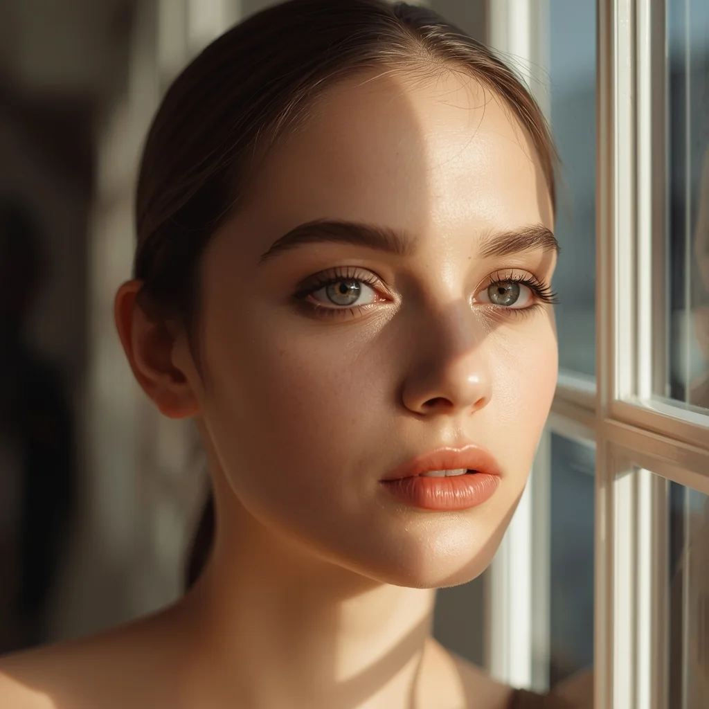 Soft Window Light Portrait Girl with Natural Glow – Clean Beauty Aesthetic | Powerful Prompts For Hd Images AI Prompt