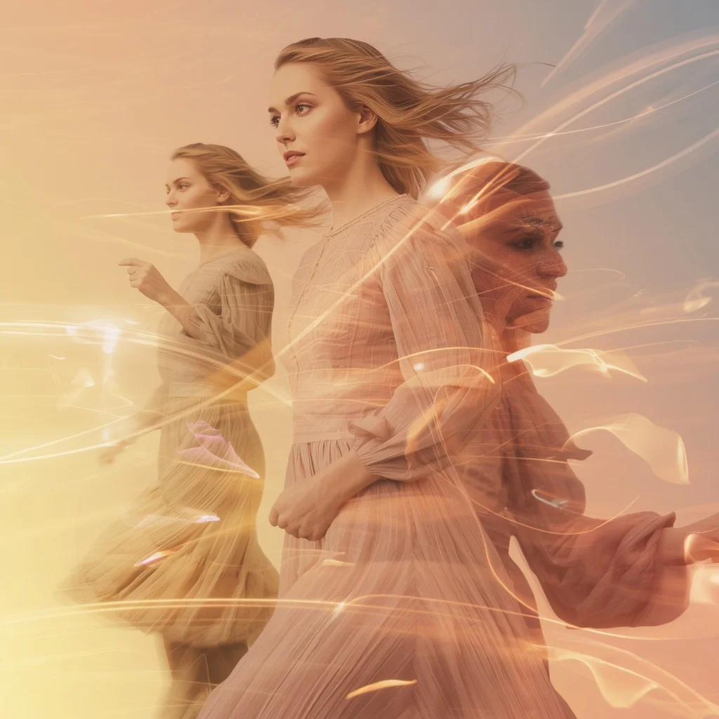 Western Dress Light Trail Motion Collage Cinematic Aesthetic | Instagram Photography Ai Prompt AI Prompt